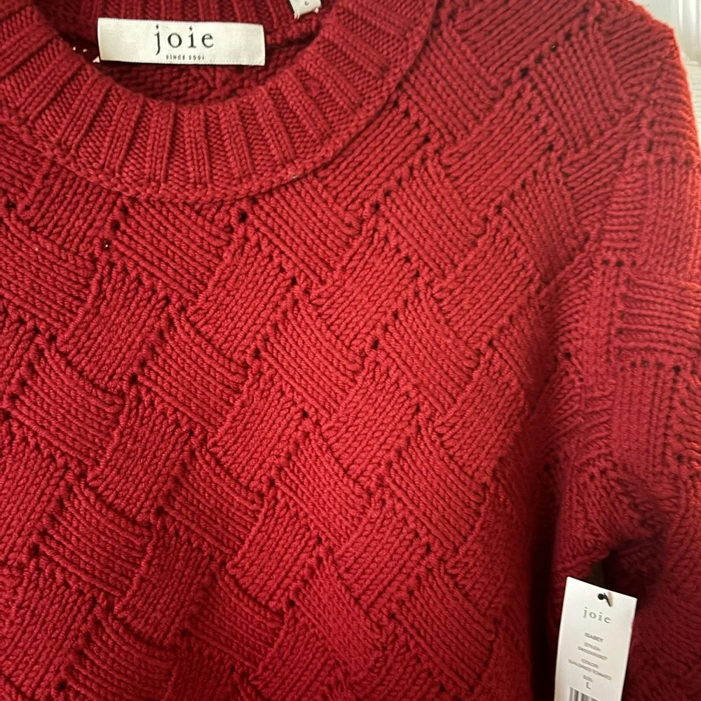 Joie Burgundy Textured Knit Sweater - Picture 3 of 5